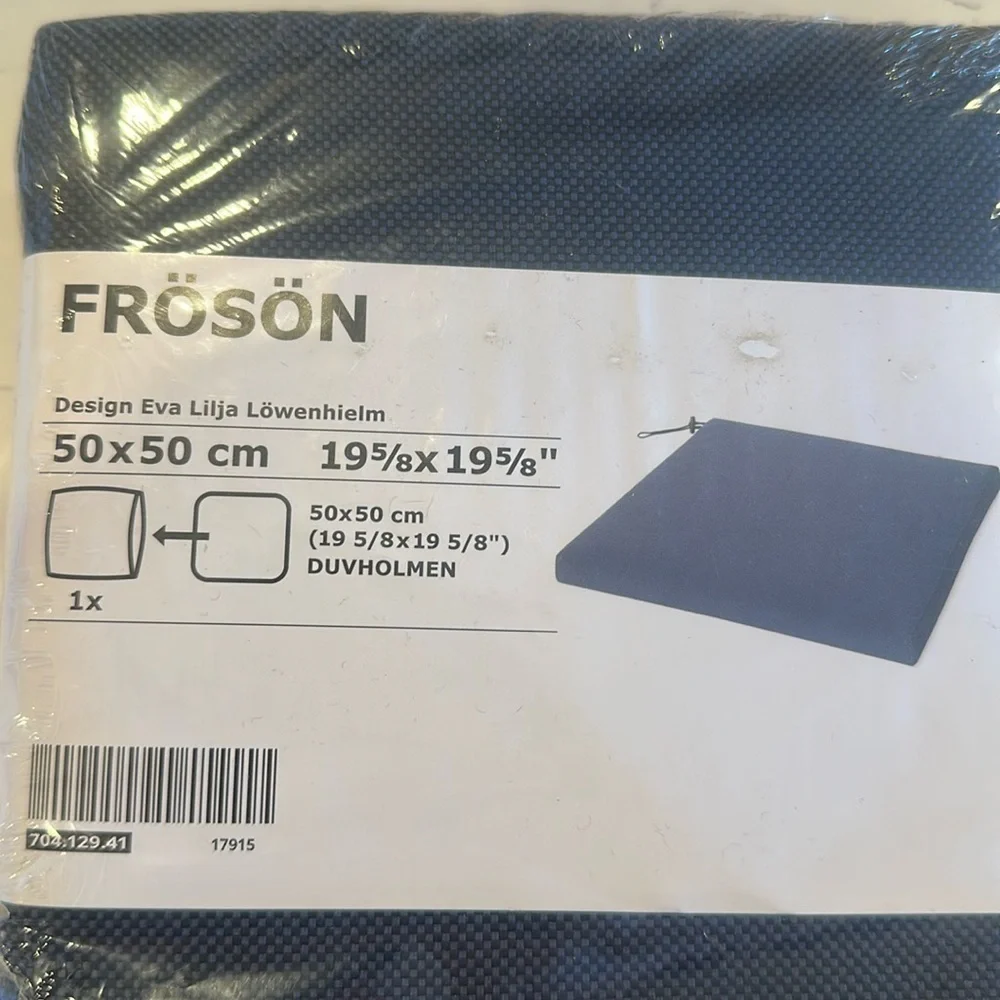 NEW IKEA Froson Cushion Cover 704.129.41 Navy Blue Sz 19 5/8 x 19 5/8